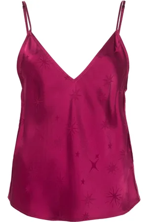 FORTE FORTE Patterned-jacquard satin top