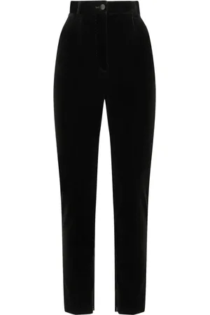 Dolce & Gabbana High-waisted velvet trousers