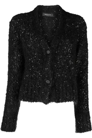 Fabiana Filippi Sequin-embellished knitted cardigan