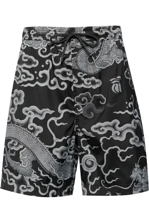 Maharishi Cloud Dragon-print swim shorts