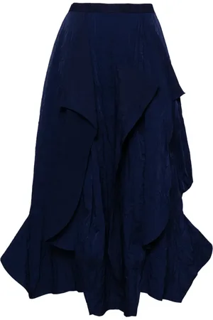 ENFÖLD Draped high-waisted midi skirt