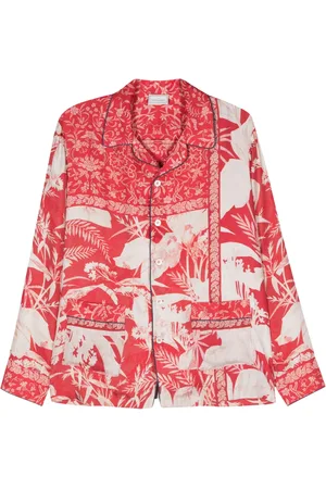 PIERRE-LOUIS MASCIA Floral-print silk shirt