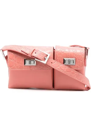 By Far Snakeskin-effect leather shoulder bag