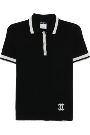 CHANEL 2004 short-sleeved knitted top
