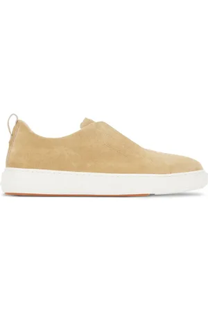 santoni Suede slip-on sneakers