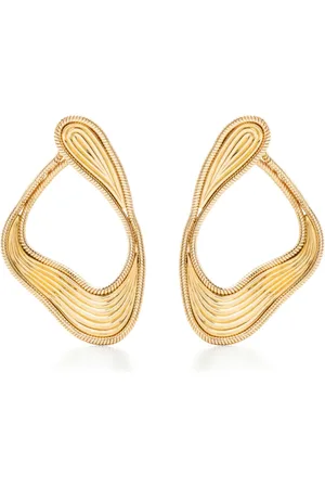 Fernando Jorge 18kt yellow Stream Lines hoop earrings