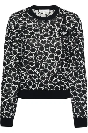 Maison Kitsuné Logo-appliqué floral jumper