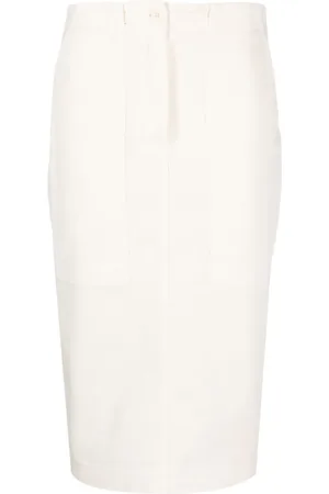 NUDE High-waisted cotton-blend skirt
