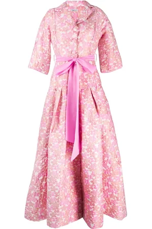 Baruni Loretta floral-print gown dress
