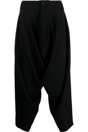 YOHJI YAMAMOTO Army Gabardine Y-draped trousers