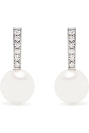Tasaki 18kt white gold Akoya diamond earrings