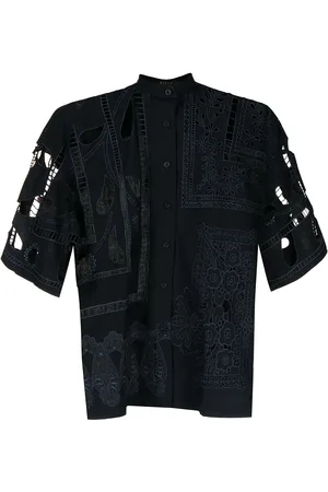 BIYAN Cut-out design cotton blouse