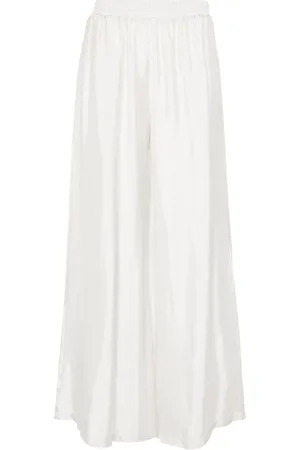 Fabiana Filippi Elasticated-waist satin palazzo trousers