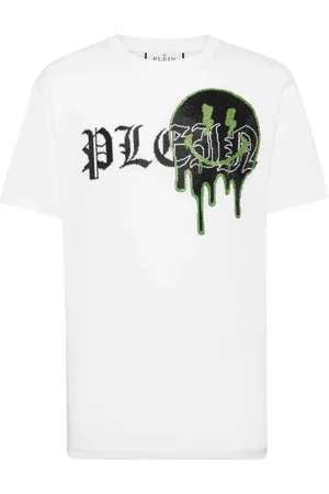 Philipp Plein Smile rhinestone-embellished cotton T-shirt