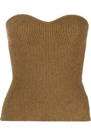 WARDROBE.NYC Ribbed-knit bandeau top