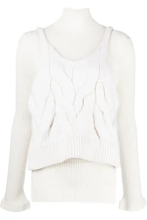 ENFÖLD Layered cable-knit top