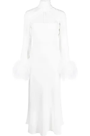 16Arlington Odessa feather-trimmed dress