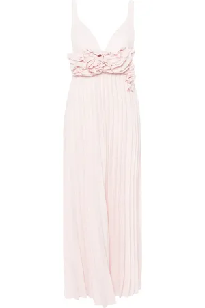 P.A.R.O.S.H. Palmer pleated maxi dress