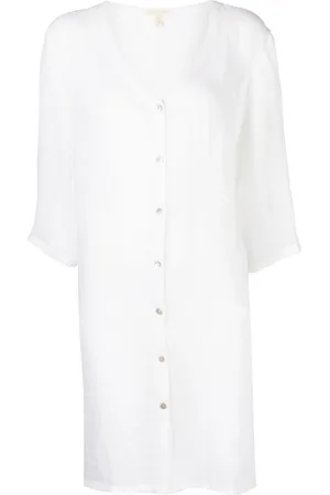 Eileen Fisher V-neck button-up shirt