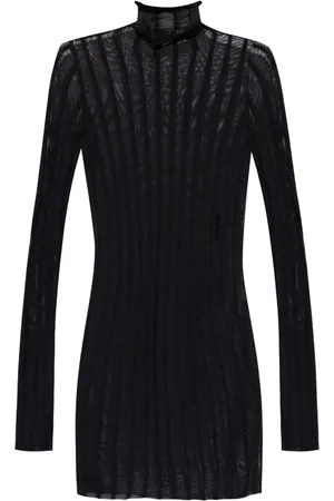 The Attico Semi-sheer roll-neck dress