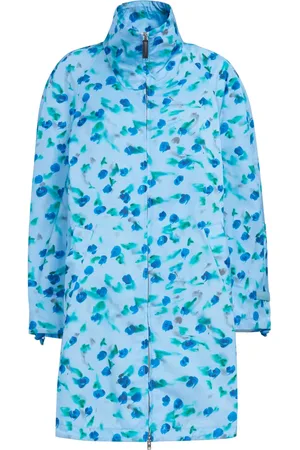 Marni Floral-print ruched midi coat
