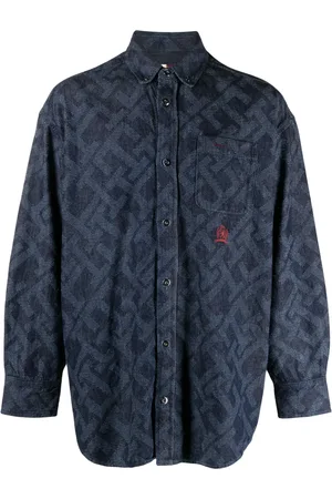 Tommy Hilfiger Monogram-jacquard denim shirt