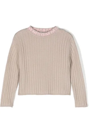Msgm Logo-neckline cotton jumper