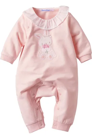 Familiar Rabbit-appliqué romper