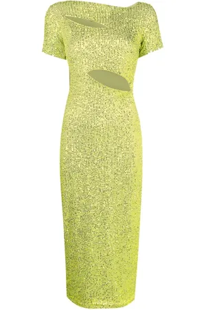 Gloria Coelho Sequin-embellished cut-out dress