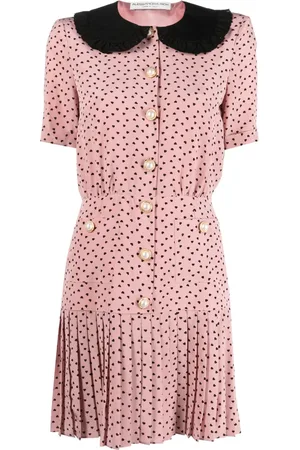 Alessandra Rich Polka dot-print silk minidress