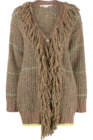 Stella McCartney Cable-knit tweed cardi-coat