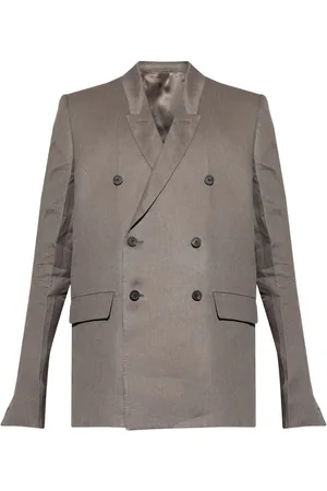 Rick Owens Double-breasted linen blazer