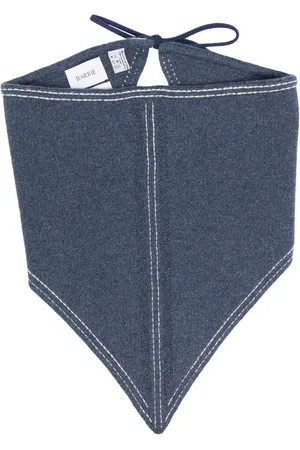Barrie Triangular denim scarf