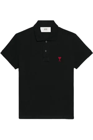 Ami Embroidered-heart polo shirt