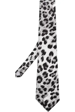 Fursac Leopard-print silk tie