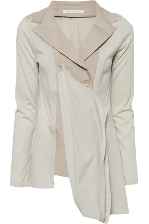 YOHJI YAMAMOTO Notched-lapels asymmetric blazer