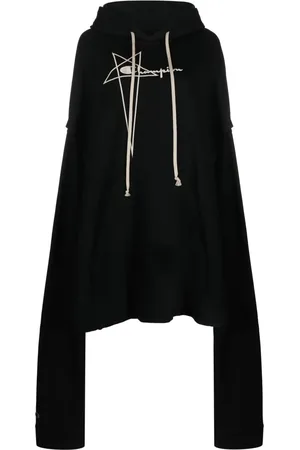 Rick Owens X Champion draped hoodie dress