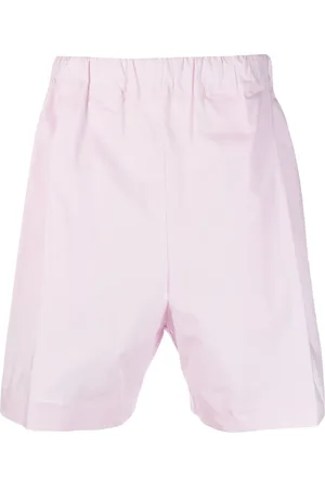 LANEUS Logo-embroidered cotton shorts