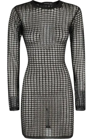 FEDERICA TOSI Open-knit long-sleeve dress