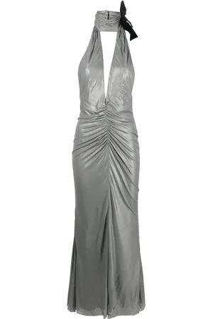 Alessandra Rich Halterneck open-back evening dress