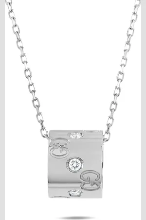 Gucci 18K white gold diamond necklace