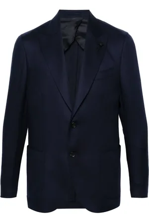 LARDINI Single-breasted twill blazer