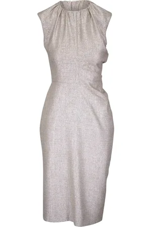 Kiton Metallic-finish midi dress
