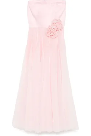 Parlor Floral-appliqué gown