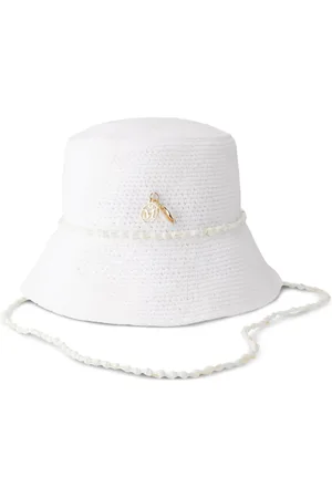 Le Mont St Michel Axel shell-embellished knitted bucket hat