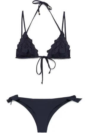 Twin-Set Floral-appliqu?? bikini set