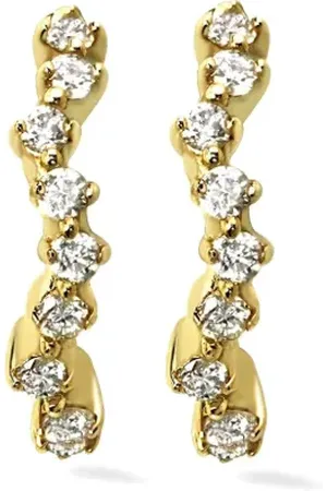 Lark & Berry 14kt yellow Night Wanderer diamond hoop earrings