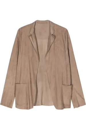 SALVATORE SANTORO Open-front suede jacket