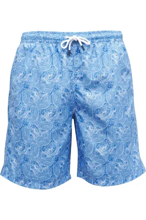 FEDELI Abstract-pattern print swim shorts