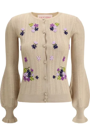 VALENTINO GARAVANI Floral-embroidered cardigan